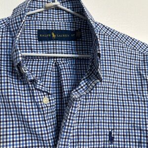 Ralph Lauren Men's Blue Gingham Shirt